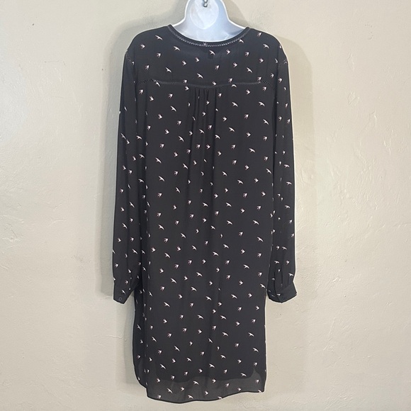 Banana Republic Black Midi Dress with Pink Accents - Picture 2 of 3